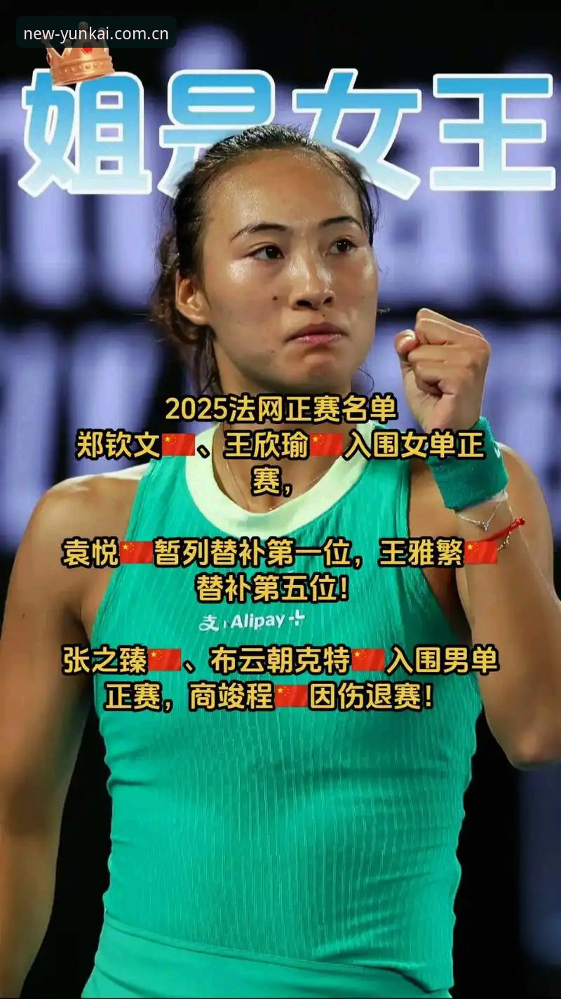 法网女单抽签结果揭晓：郑钦文非种子vs王欣瑜种子，中国金花保分压力与机遇并存
